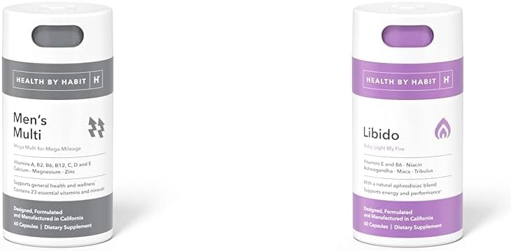 Υγεία Από Συνήθεια Ανδρική Πολυβιταμίνη (60 Κάψουλες) και Libido Blend (60 Κάψουλες) - Βιταμίνες, Ορυκτά και Αφροδισιακά Συμπληρώματα (2 Συσκευασία)