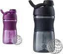 BlenderBottle 20Ounce Black ve Plant Protein Shaker Şişeler Blender ile