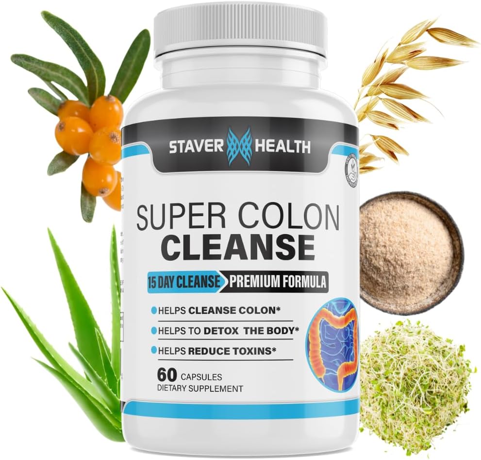 Super Colon Cleanse - 15 Ημέρα Καθαρισμός, Colon Cleanse Χάπια, Colon Cleanser & Detox, Psyllium Husk