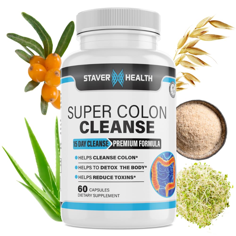 Super Colon Cleanse - 15 Günlük Temiz, Kolon Temiz Pills, Kolon Temizser & Detox, Psyllium Husk