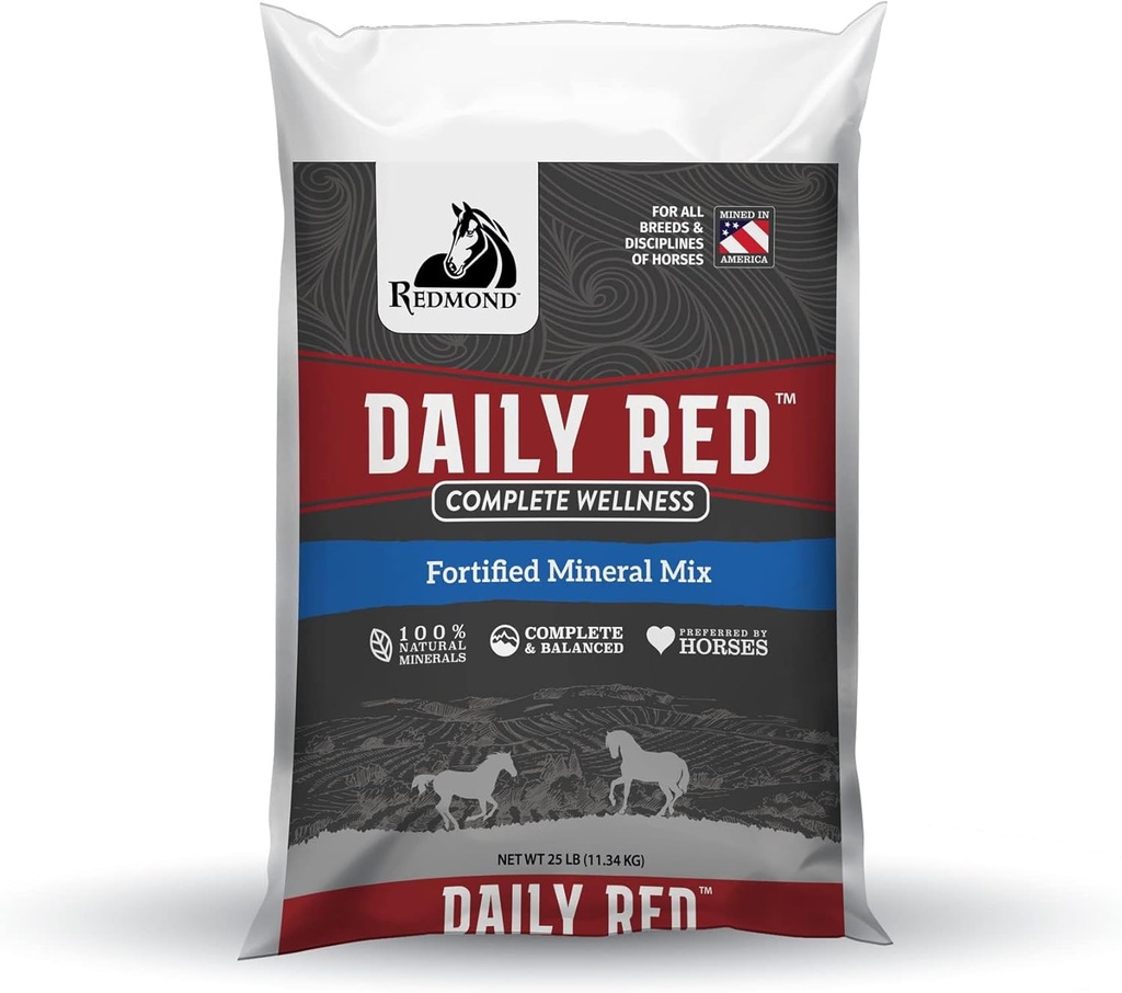 Daily Red Complete Wellness, Forrec Mineral Mix Supplement for Horses, 25lb Refill Bag