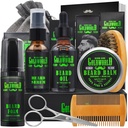 Beard Kit Beard Grooming Kit w/Beard Wash/Shampoo Beard Oil Balm Brush Comb Ψαλίδι τσάντα e-Book Christmas Stuffing Stuffers Δώρα Ιδέες για τους άνδρες Ο μπαμπάς αγόρι σύζυγος Ανδρες