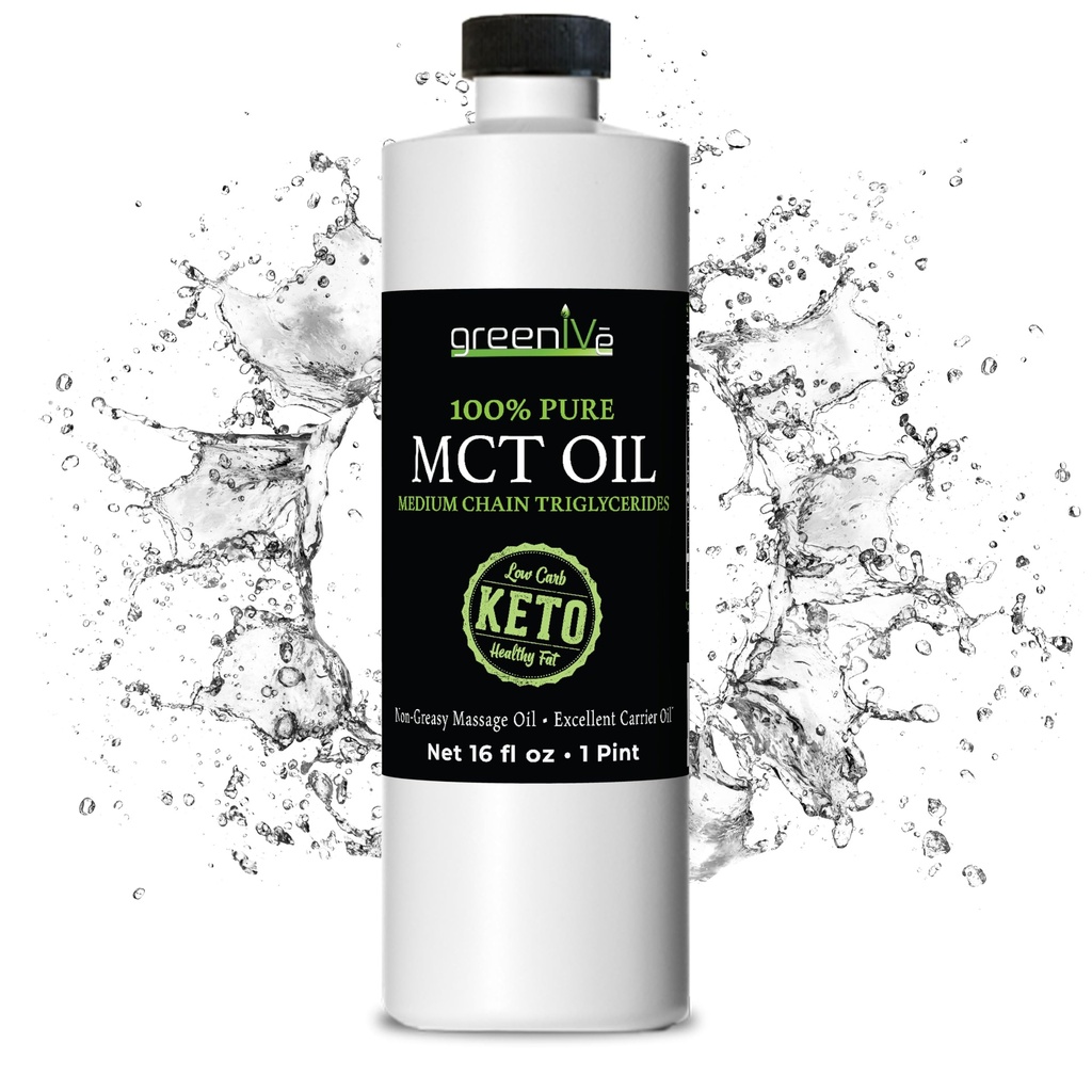 GreenIVe MCT Oil Body and Mind Yakıtsız Yüzde 100 Saf MCT (16 Ounce)