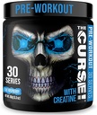 JNX SPORTS The Curse! Erkekler ve Kadınlar için Çalışma Tozu, Caffeine, Beta-Alanine, Tinatine, L-Citrulline, 30 Hizmet, Blue Raspberry Flavor – Boost Energy, Strength & Focus