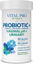 Vital Pro Naturals - Vaginal pH & Urinary Probiyotiks + Prebiyotikler, Postbiyotikler, Parabiyotikler, 4-in-1 Supplement for Women, High Potency, 64 Strains, Digestive, Vaginal, Urinary, Immune Health, 30 ct