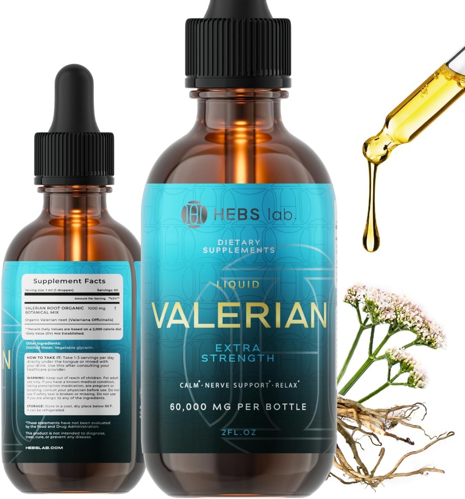 Valerian Root Extract – Sl Ozp Tincture – USA Herb Slethep Supplement - Valerian Roots 2 Fl Oz Oz Oz