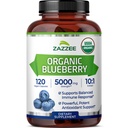 Zazzee USDA Organik Blueberry 10:1 Ekstraksiyon, 5000 mg Güçlü, 120 Vegan Capsules, 4 Ay Supply, Interd and Standardized 10X Whole Fruit Extract, 100% Vegetarian, Non-GMO, Made in the USA