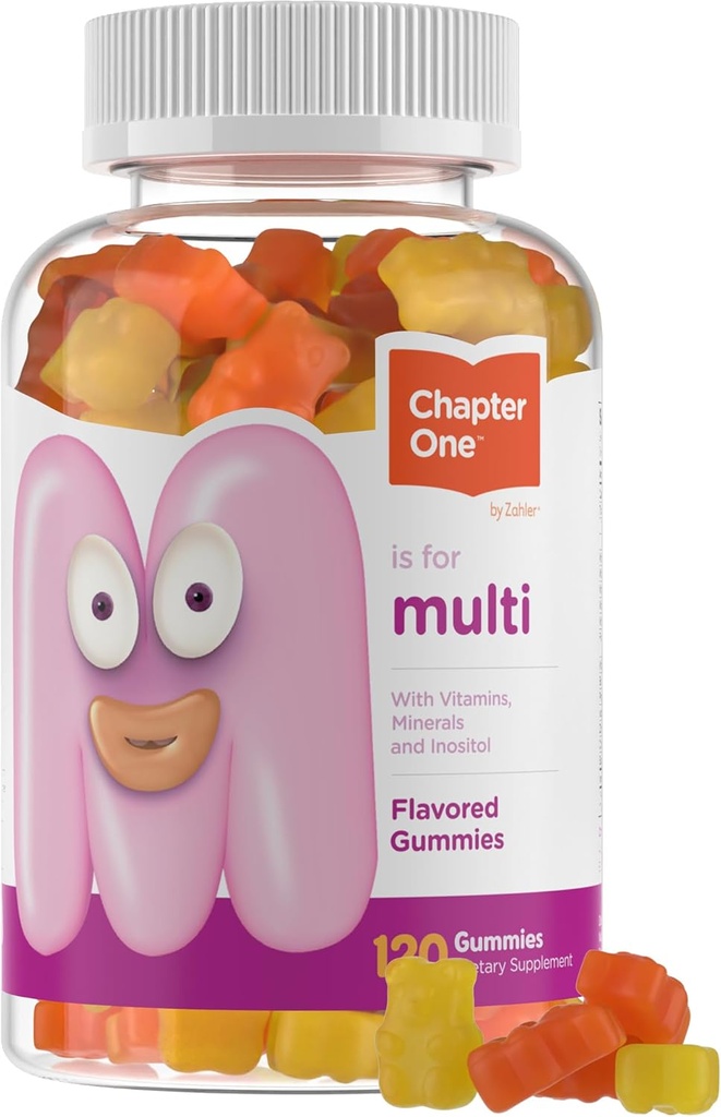 Zahler - Bölüm One Kids Multivitamin Gummy with 13 Vitamins & Nutrients (120 Flavored Gummies) - Sertifikalı Kosher Çocuk Vitaminleri A Vitamin C, D3, çinko & More - Multivitamin Gummies