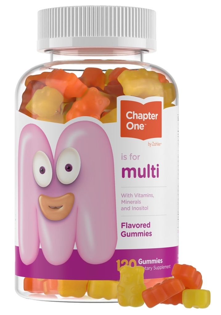 Zahler - Bölüm One Kids Multivitamin Gummy with 13 Vitamins & Nutrients (120 Flavored Gummies) - Sertifikalı Kosher Çocuk Vitaminleri A Vitamin C, D3, çinko & More - Multivitamin Gummies