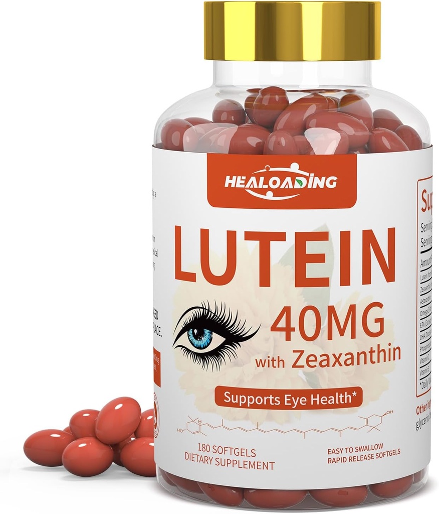 Συμπλήρωμα Softgels: Βιταμίνες ματιών και συμπληρώματα με βιταμίνες C, E, Omega 3, Lutein & Zeaxanthin για τη βελτίωση της όρασης και την ανακούφιση της κόπωσης των ματιών
