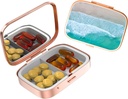 Küçük Pill Pockets & Purses için dava,Elegant Pill Box Büyük Bir Hediye Yapıyor,2 Karşılaştırmalı Seyahat Hekimliği Organize Mağazalar Progesterone,Capsule Pills, Ibuprofen, Vitamins-Rose Gold Color Beach