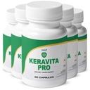 Keravita Pro - Vitaminler C, Vitamin E, Yeşil Çay, Turmeric & Mushroom for Hair & Nail | Non-GMO, Stimulant-Free | Made in the USA, GMP-Cerated | 60 Capsules - 6 Ay Supply