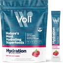 Voli Electrolytes Toz Paketleri | Hiçbir Ek Olmayan Sugar Electrolyte Drink Mix for Hydration | Keto & Fasting Friendly, Natural Superfoods & Minerals | Raspberry 15Count