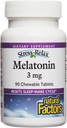 Stres-Relax Melatonin 3 mg Doğal Faktörler, Doğal Uyku Yardımı, Uyku-Wake Çevrimi, 90 çiğnenebilir tablet (90 hizmet), Peppermint Flavor