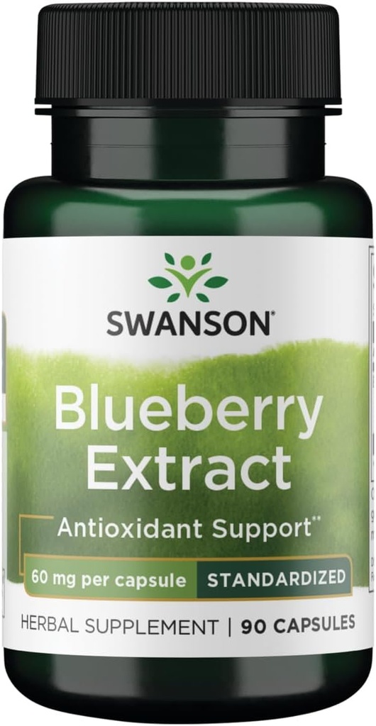 Swanson Blueberry Leaf 60 Milligram 90 Capsules