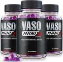 (3 Pack) VasoManix Gummies, Vaso Manix Classic Erkek Supplement, Erkekler için Tüm Doğal Formula, Premium Gummy Performans, Güven ve Genel Sağlık, Resmi İncelemeler (180 Gummies)