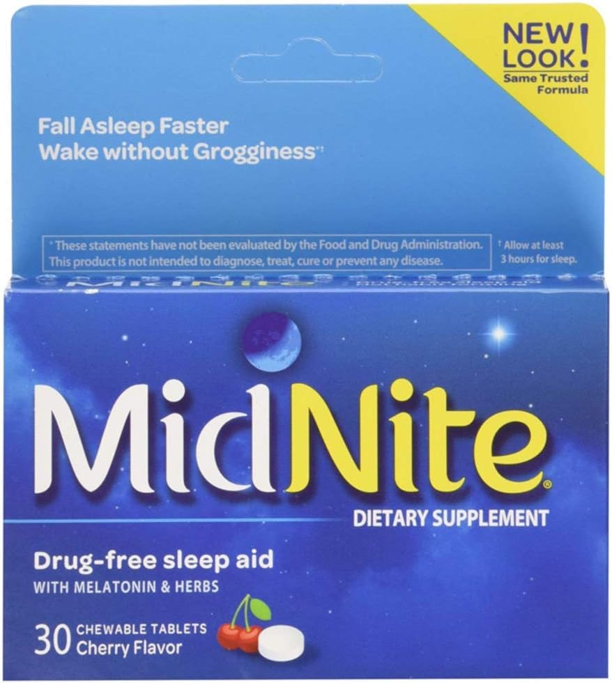 MidNite φυσικό συμπλήρωμα ύπνου, 30 count Box