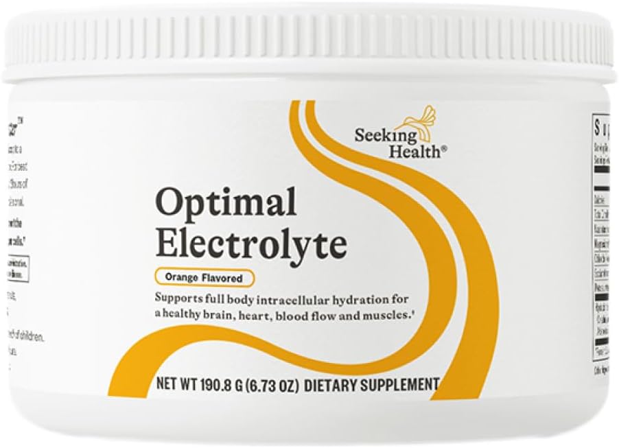 Seeking Health Optimal Electrolyte Powder, Orange Flavor, Healthy Energy and Endurance Support, Promotes Hydration and Healthy Muscles, Vegan and Vegetarian (30 Servings)*