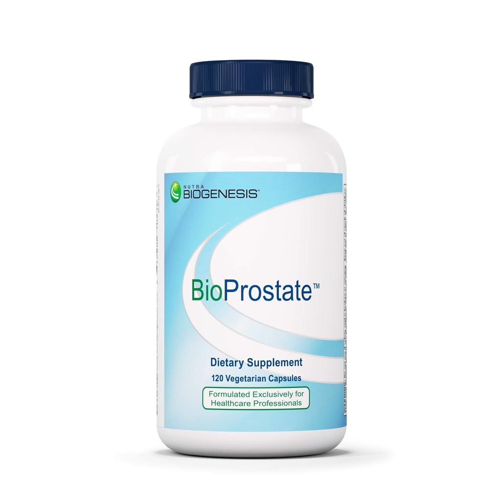 Nutra BioGenesis BioProstate - Πριόνι Palmetto για τους άνδρες, Συμπληρώματα Υγείας Prostate για τους άνδρες, υποστήριξη ροής ούρων με Σπόρους κολοκύθας, Νέτλ & Pygeum - 120 κάψουλες Vegan