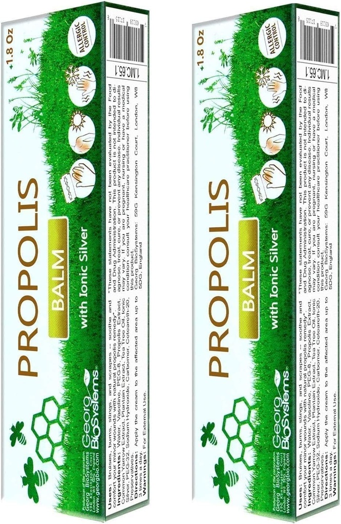Ionic Silver 30g/1 Oz ile 2 Propolis Balm seti