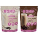 Blender Bombaları Bomb Co. Bomb Plant Protein, Chocolate & Vanilla Protein Toz 21g Protein, Amino Asits, Zero Sugar, Pea Protein, Cocoa, Chia Tohumlar, Vanilla & Monk Meyve, 40 Srvgs