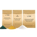 PURE ORIGINAL INGREDIENTS Μέλισσα Γύρη, L-Γλουταμίνη, & Spirulina Powder Bundle, (1lb) Τρόφιμα ασφαλή, συμπλήρωμα σκόνης