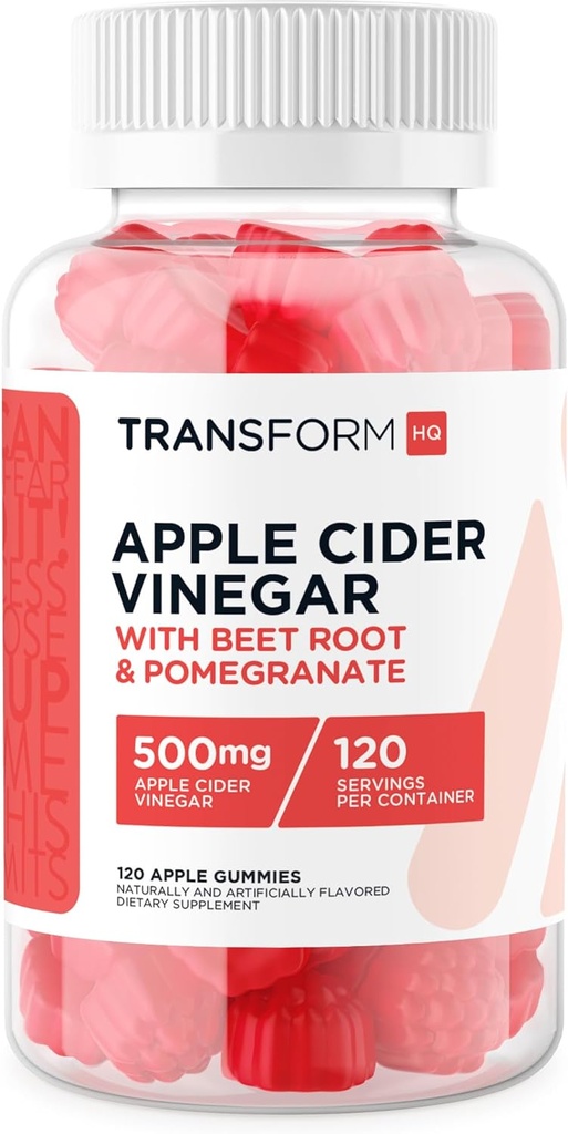Dönüştürme Apple Cider Vinegar Gummies (120 hizmet, 500 mg Per Service) - Gluten Free, Non-GMOMO