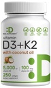 ΛΕΠΤΟΜΕΡΗΣ ΣΥΜΠΛΗΡΩΜΑ Βιταμίνη D3 5.000 IU + K2 MK7 100mcg Softgels 