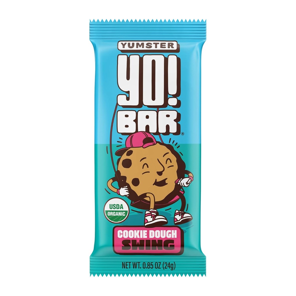 Yo! Bar by Bearded Brothers Vegan Organic Kids Bar, Cookie Dough (25 Bars) - Gluten Free, Paleo ve Whole 30 | Soy Free, Non-GMO, Low Glycemic, No Sugar Eklenme, Fiber + Tüm Gıdalar