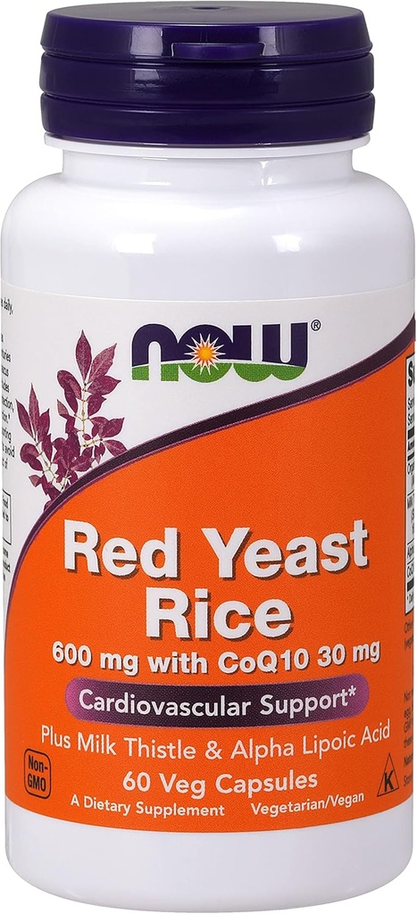 Τώρα Τροφίμων Κόκκινο ρύζι Yeast & CoQ10, 60 caps ( Multi-Pack)