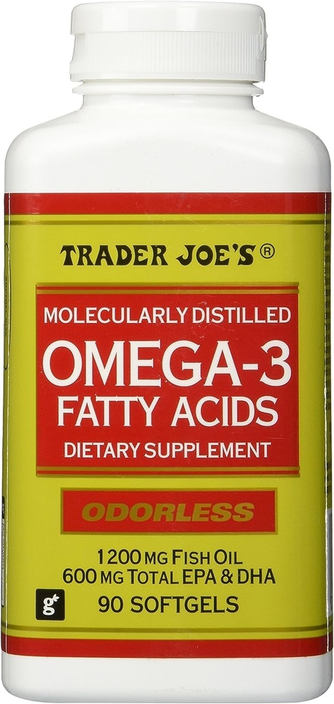 Trader Joe'nun Moleküler Olarak Ölmüş Omega-3 Fatty Asits Diyeter Supplement