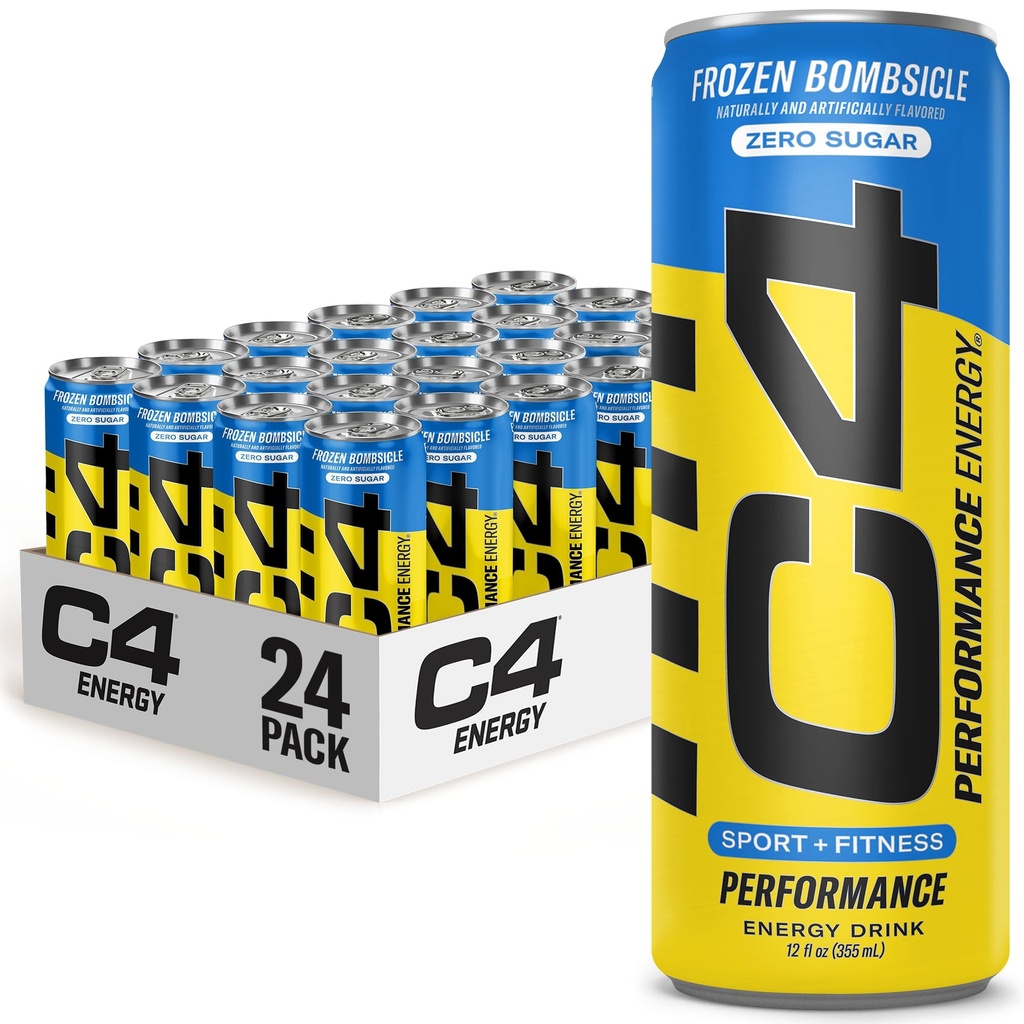C4 Enerji İçgörü 12oz (24 paketi) - Donmuş Bombsicle - Sugar Free Pre Workout Performance Drink with No Yapay Colors or Dyes