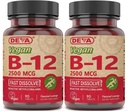 DEVA Vegan B-12, Yüksek Potency 2500 mcg B12, Hızlı Dissolve, Sublingual, 90 Tabletler (Pack of 2)