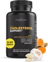 Livingood Daily Cholesterol Support Supplement with,, CoQ10, Vitamin E, Bergamot, Plant Body and Heart Health Support, Supports LDL and Triglycerides, Gluten Free, Vegan, 60 Capsules