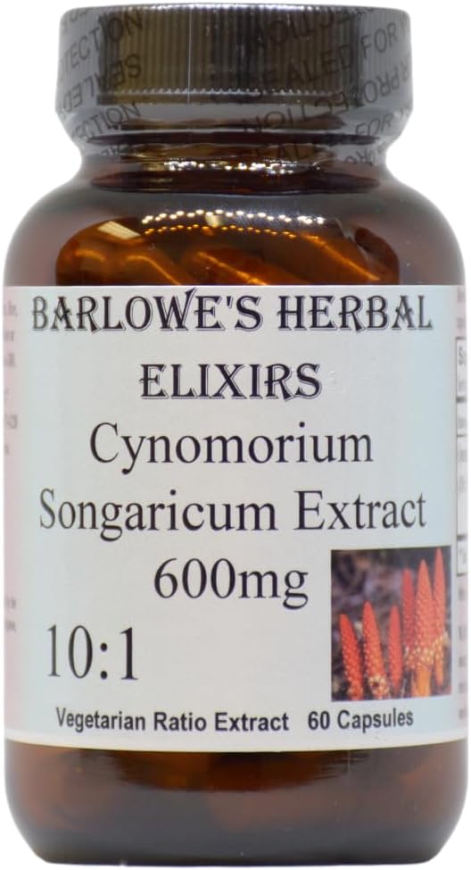 Cynomorium Songaricum 10:1 | 600 mg Per Capsule | Herbal Supplement for Stamina, Vitality & Wellness | 60 Vegan Capsules | Stearate-Free, Glass Şişed