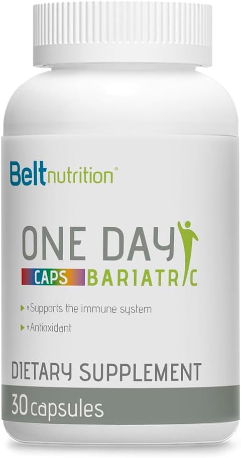 Bariatrik Multivitamin – Bir Gün Bariatrik Vitaminler ve Mineraller – 30 Ülke Bariatrik Supplement Capsules – Nutrient-Rich Unflavored Multivitamin with Iron