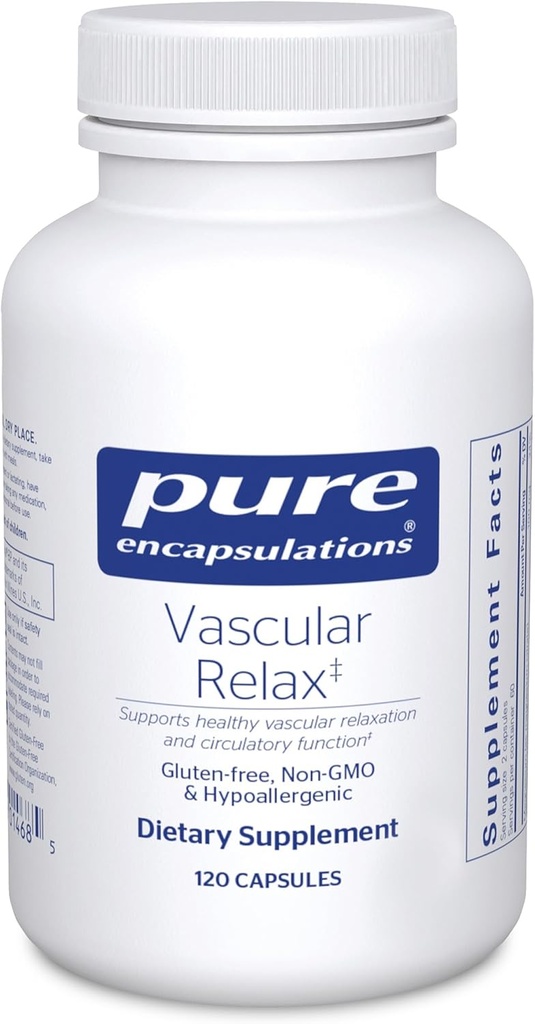 Saf Encapsulations Vascular Relax | Sağlıklı Vascular Rahatlama ve Genel Önleyici Sağlık | 120 Capsules