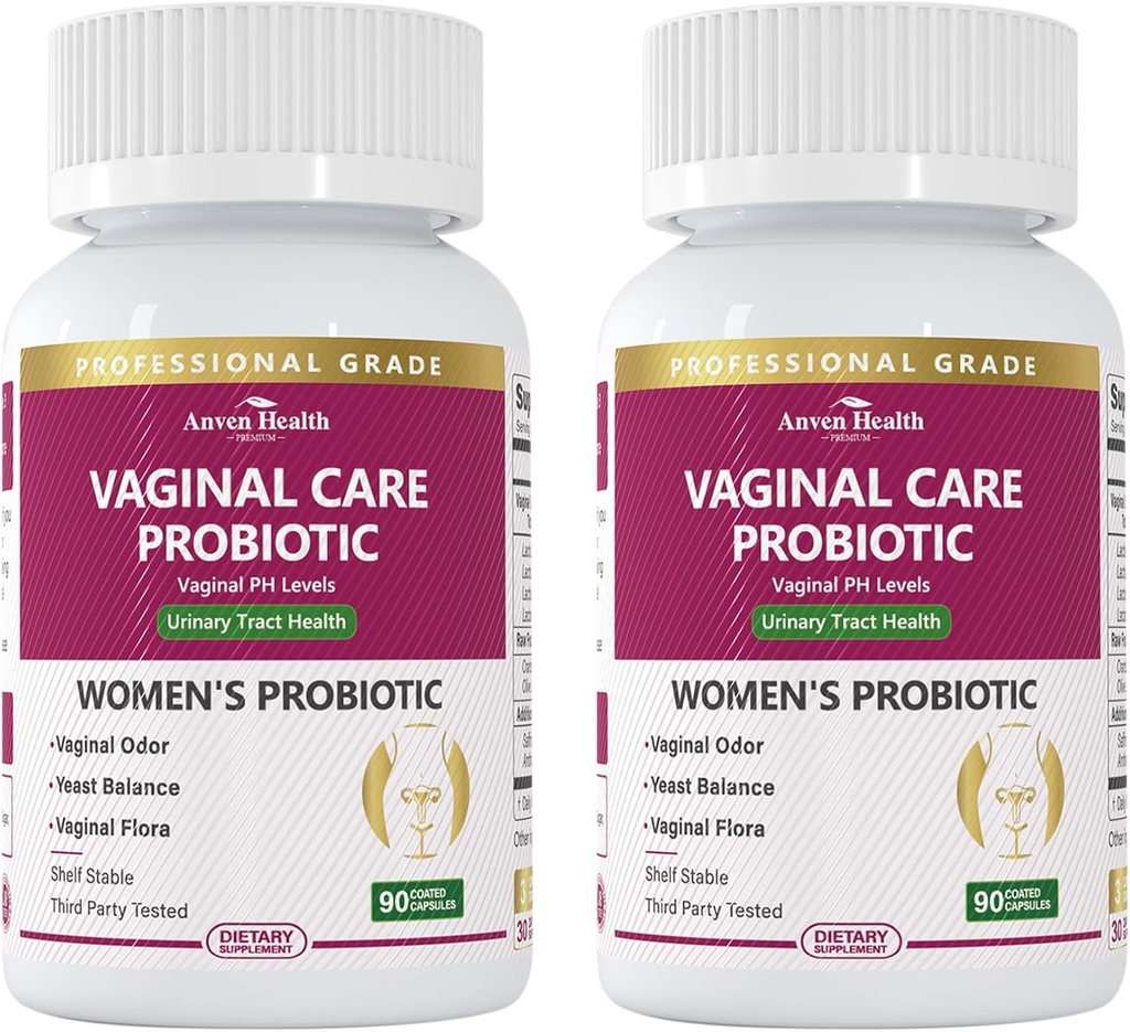 Vaginal Probiyotiks for Women pH Balance with Prebiyotiks - 60 Milyar Kadın Vaginal Flora, Odor, Yeast & Digestive Health with Saffron, Cranberry, Vegan & Non-GMO | 180 Caps