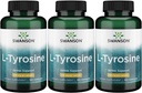 Swanson L-Tyrosine - Amino Asit Stres Desteği, Bilişsel Fonksiyonlar - Genel Beyin Sağlığı - (100 Capsules, 500 mg Her) 3 Pack