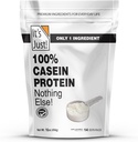 Sadece! -% 100 Casein protein Toz, ABD'de Yapılan, Bir Malzemeler, Yavaş Yanan, Zaman Yayını (1 Pound ( 1, Unflavored)