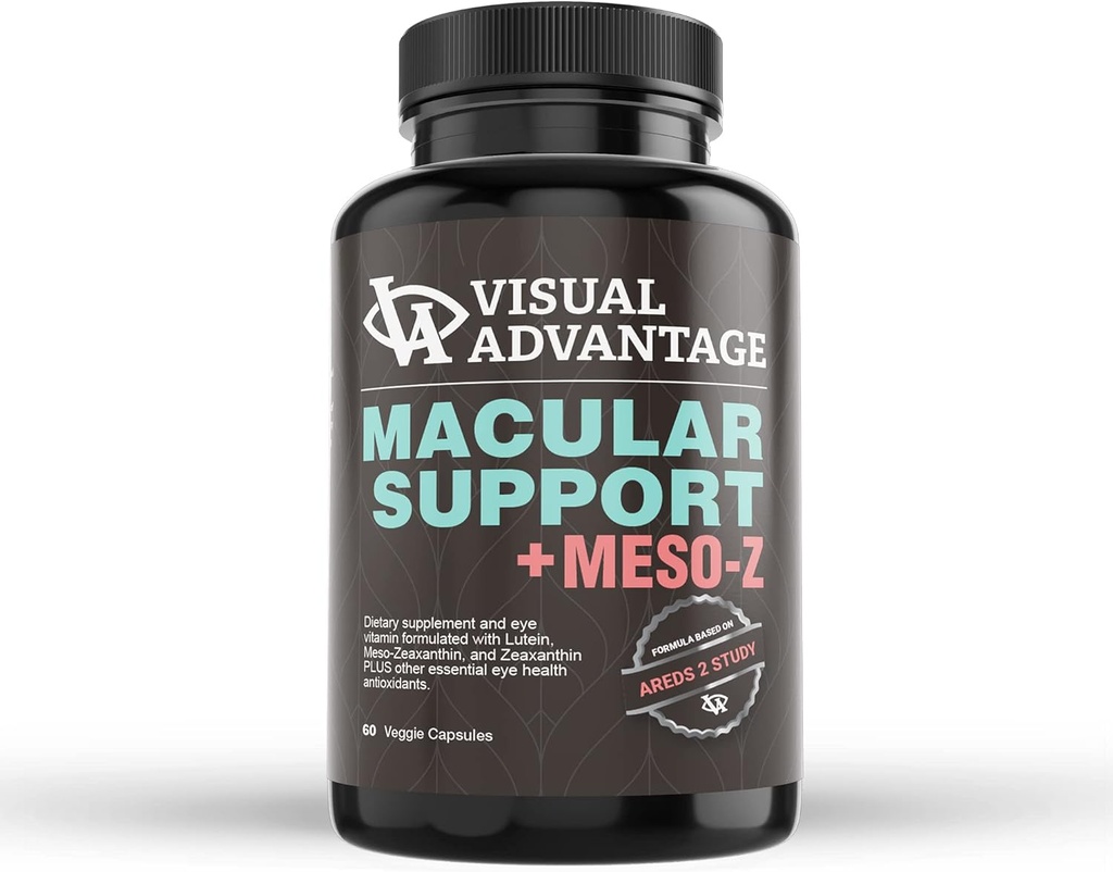 Görsel Avantajlar® Macular Destek + Meso-Z - Dijital Ekranlara Karşı Gelişmiş Koruma Için Üç Antioksis ile Mavi Işık Göz Vitamini (60-Count)