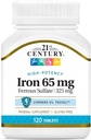 21ος αιώνας Iron 65 mg Ferrous Sulfate 325 mg δισκία, 120 Count