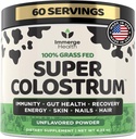 Super Colostrum Grass Fed Bovine Colostrum Toz Bloating, Immune, Enerji, Gut Health Saç, Skin ve Nails Colostrum Tamam | 50 IgG Cow Colostrum for Humans | Superfood for Women and Men