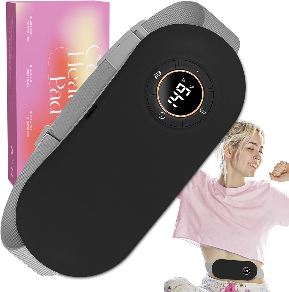 Dönem Cramps 5000mAh - 6 Heat Levels & 6 Masaj Modes - 3 Timer Ayarları, Cansız Menstrual Isıtmalı Pad Hediyeleri Her, Kadın, Kız ve Kar