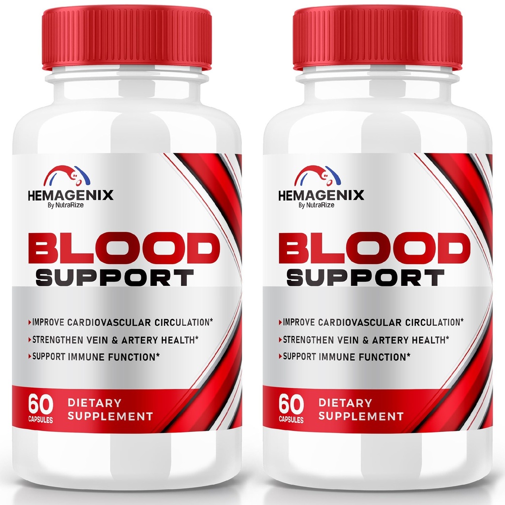 (2 Pack) Hemagenix κάψουλες, Hemagenix Advanced Blood Support Formula, Όλα τα φυσικά συμπλήρωμα για να διατηρήσει υγιή επίπεδα, επιπλέον χάπια δύναμη για τη συνολική ευεξία, επίσημες κριτικές (120 κάψουλες)