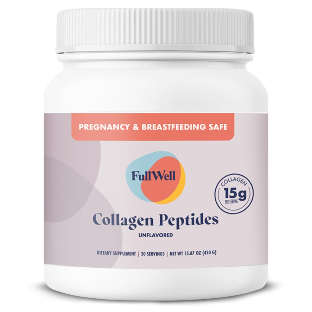 FullE New Hydrolyzed Collagen,, Emziring & Hamile Güvenli Çim-Fed Collagen Toz Kadınlar için 15g Unflavored Collagen, 30 Hizmet