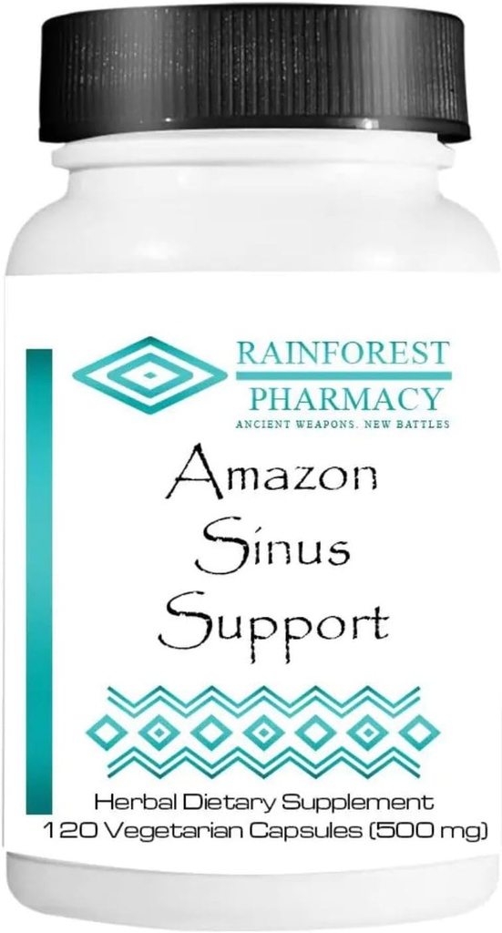 Sinus Support - 120 Vegetarian Capsules, 500 mg | Natural Sinus Support with Rainforest Botanicals