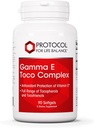 PROTOCOL FOR LIFE BALANCE Gamma E Toco Kompleksi - Vitamin E 300 mg - Antioksi Desteği - Cardiovascular Health & Brain Health - Tocotrienols - Halal & Dairy Free - 90 Softgels