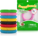 12 Pack Mosquito Repellent Dresss, Bireysel olarak yuvarlandı, DEET Free, Natural and Water Band