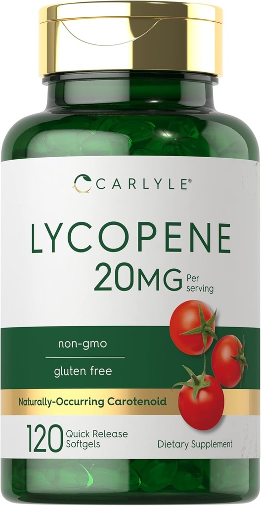 Carlyle Lycopene | 20 mg | 120 Softgels | Non-GMO & Gluten Free Supplement Supplement
